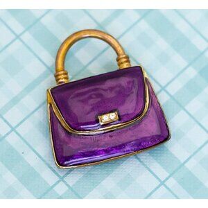 Purple Purse Vintage Brooch - L25